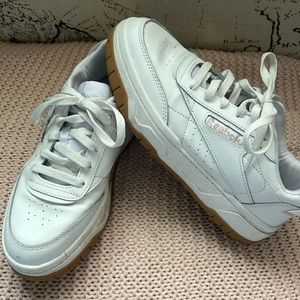 White Reeboks with Rose Gold accents!